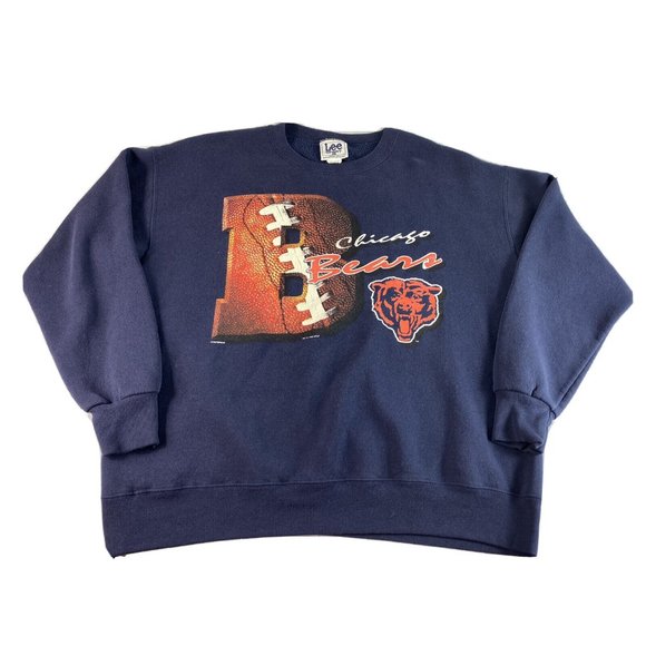 Lee Other - Vintage 1994 Lee Sport Navy Chicago Bears NFL Crewneck Pullover Sweatshirt Sz L